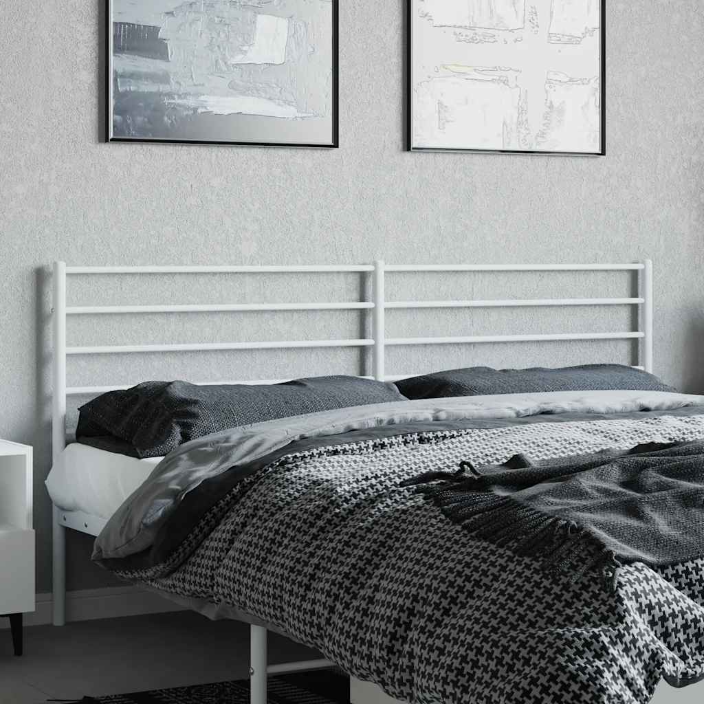 vidaXL Metalowe wymienne wezgłowie, białe, 200 cm