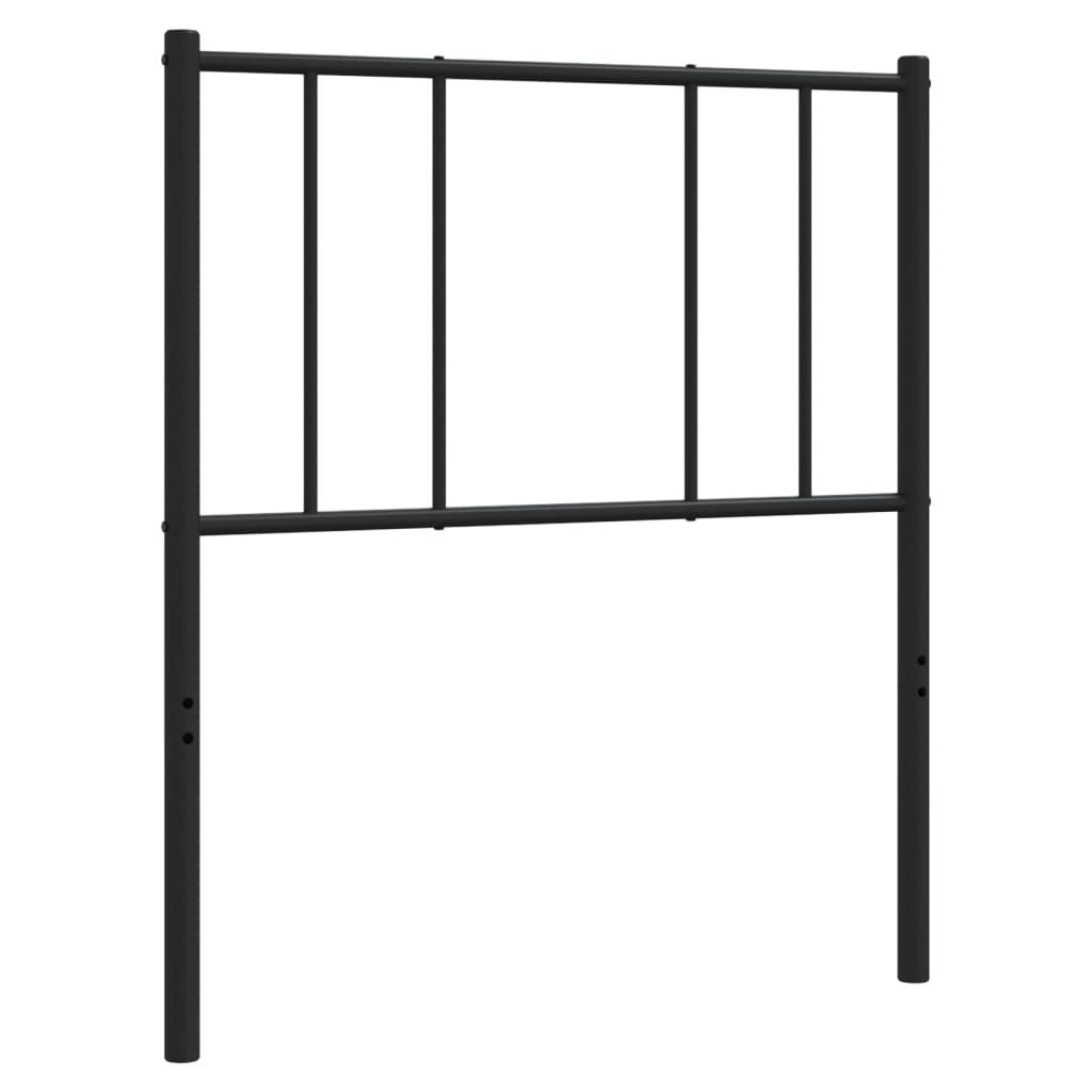 vidaXL Metalowe wymienne wezgłowie, czarne, 80 cm