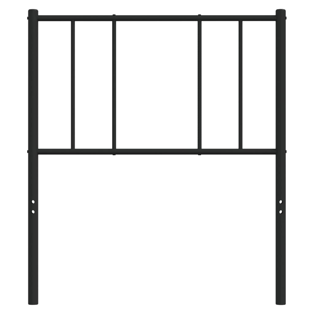 vidaXL Metalowe wymienne wezgłowie, czarne, 80 cm