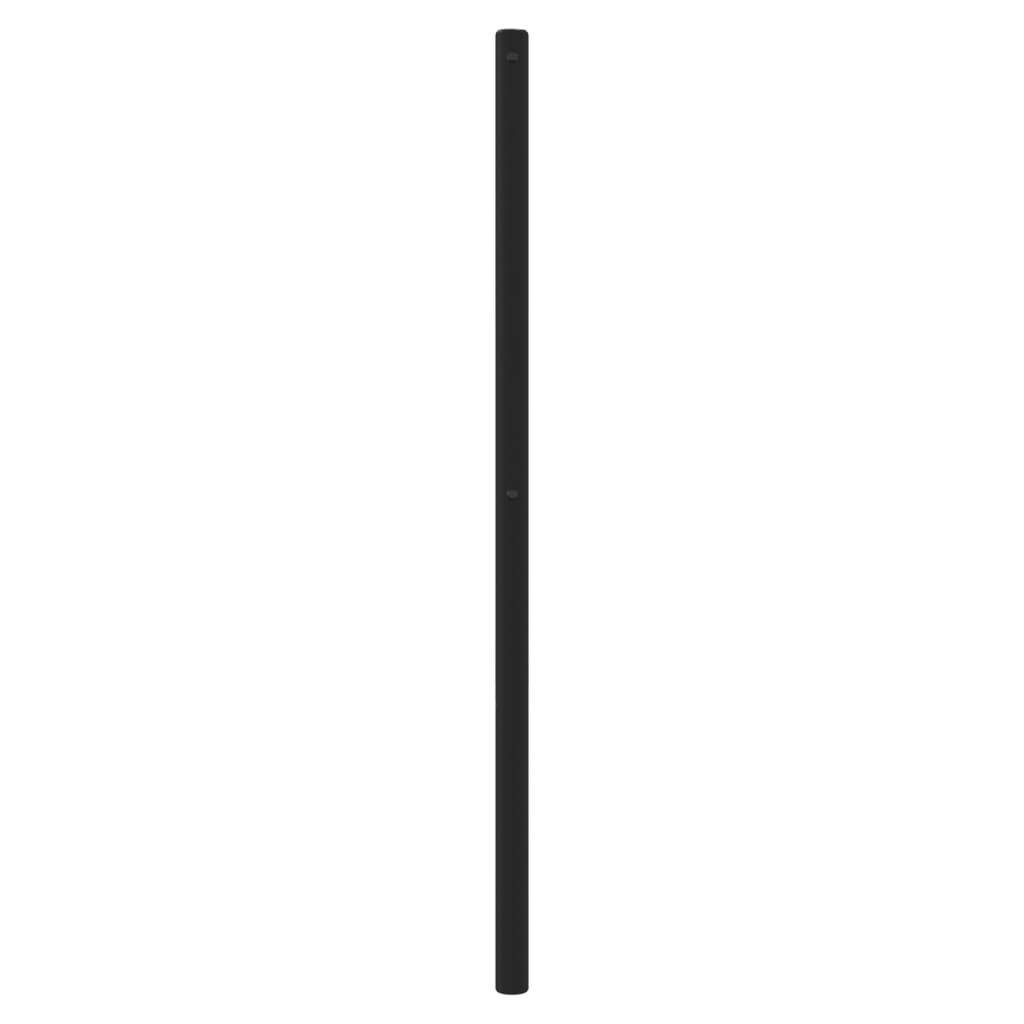 vidaXL Metalowe wymienne wezgłowie, czarne, 80 cm