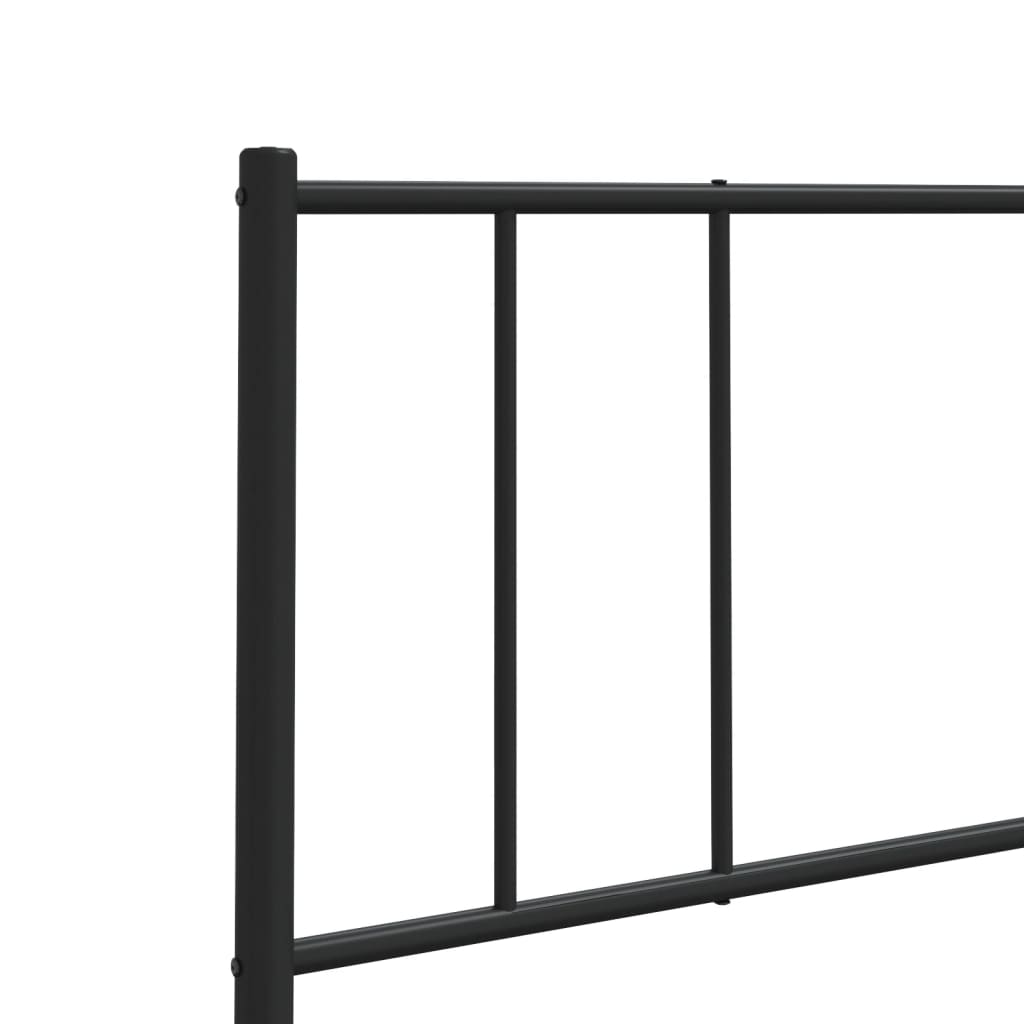 vidaXL Metalowe wymienne wezgłowie, czarne, 80 cm