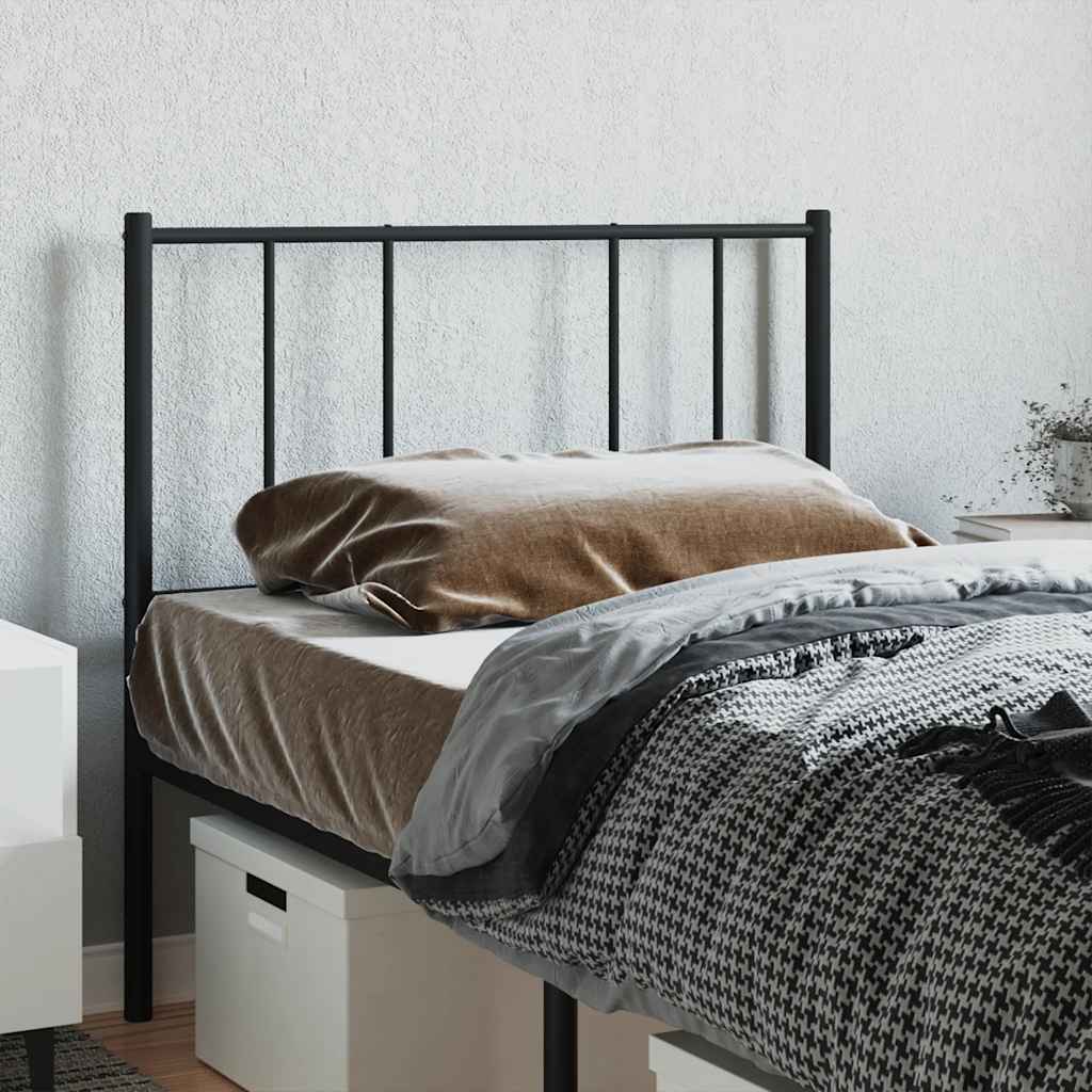 vidaXL Metalowe wymienne wezgłowie, czarne, 90 cm