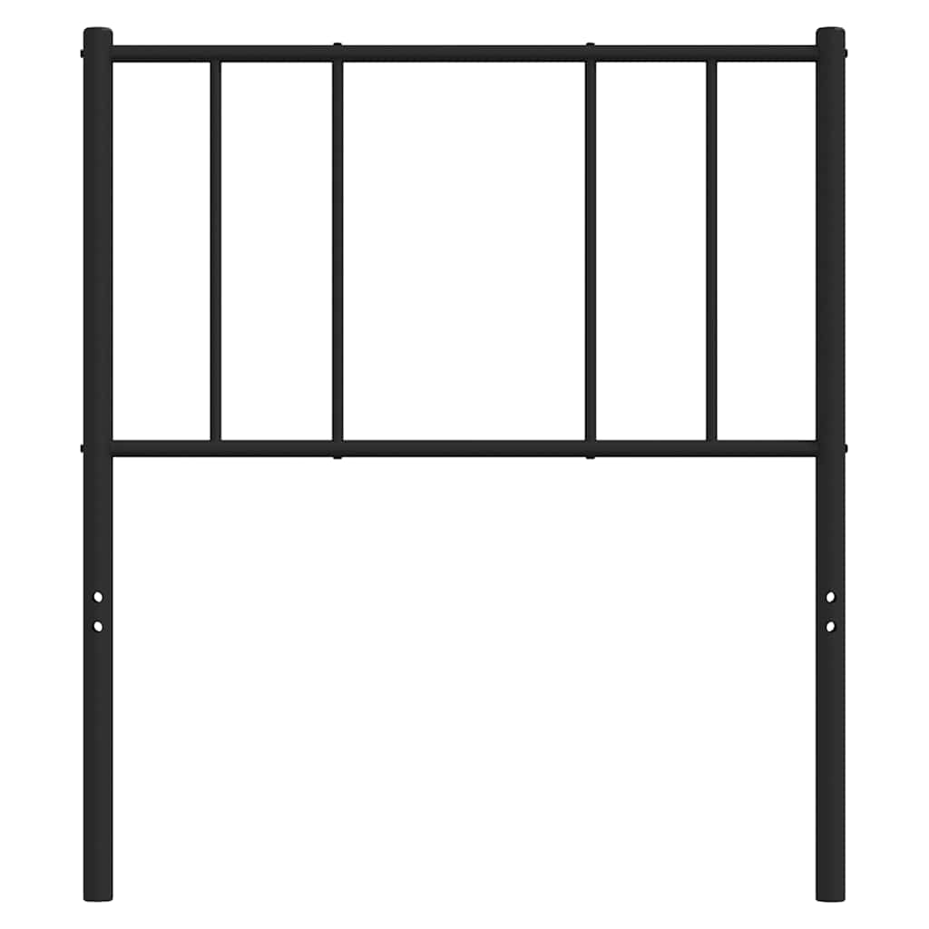 vidaXL Metalowe wymienne wezgłowie, czarne, 90 cm