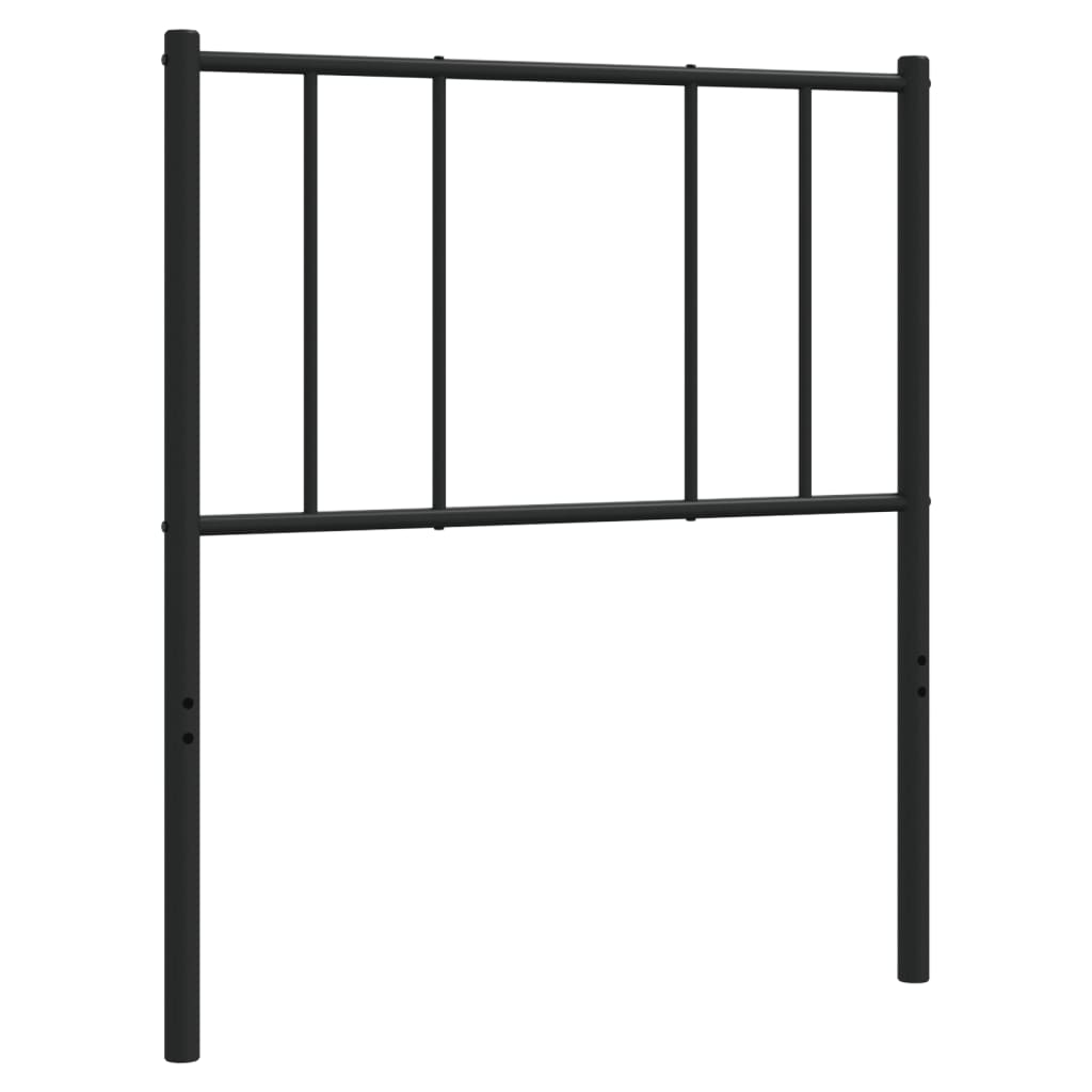 vidaXL Metalowe wymienne wezgłowie, czarne, 107 cm