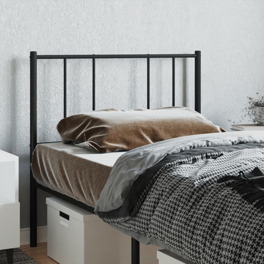 vidaXL Metalowe wymienne wezgłowie, czarne, 107 cm