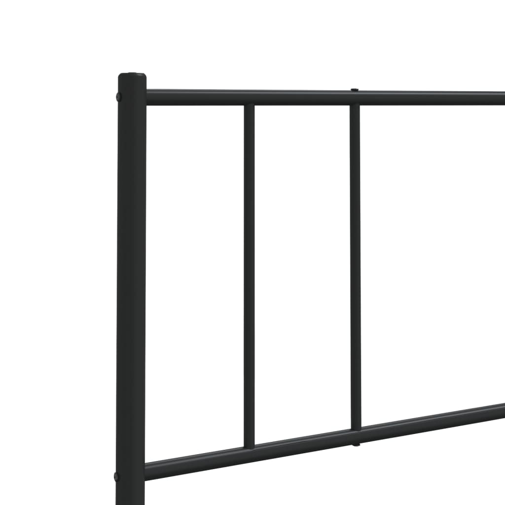vidaXL Metalowe wymienne wezgłowie, czarne, 107 cm