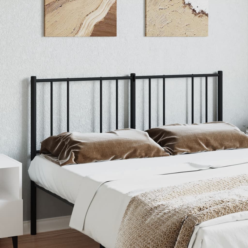 vidaXL Metalowe wymienne wezgłowie, czarne, 135 cm