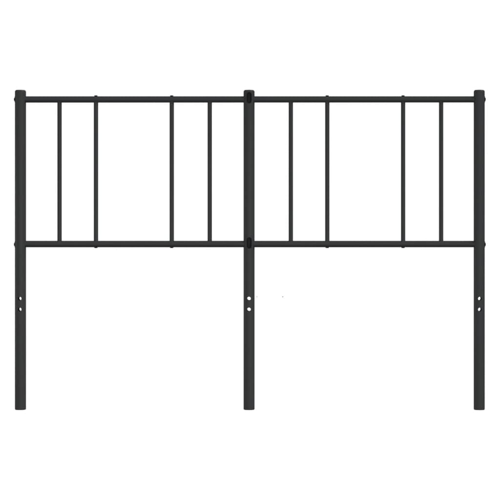 vidaXL Metalowe wymienne wezgłowie, czarne, 135 cm