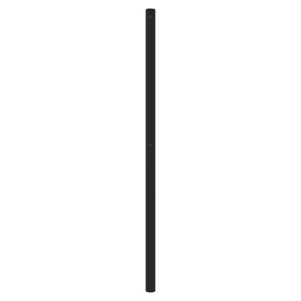 vidaXL Metalowe wymienne wezgłowie, czarne, 135 cm
