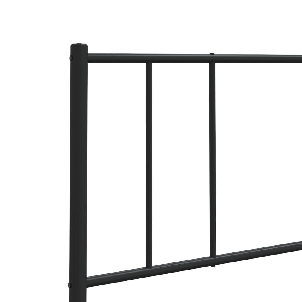 vidaXL Metalowe wymienne wezgłowie, czarne, 135 cm