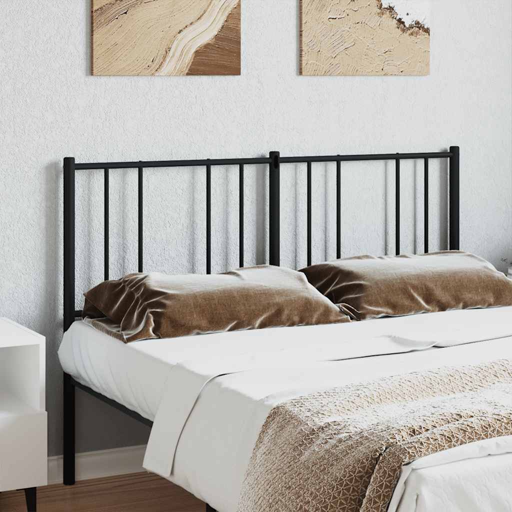 vidaXL Metalowe wymienne wezgłowie, czarne, 140 cm