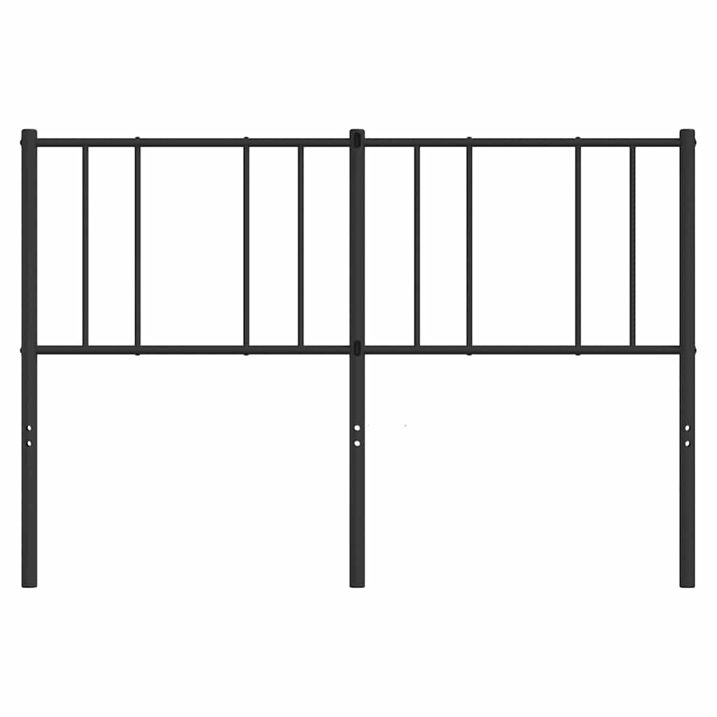 vidaXL Metalowe wymienne wezgłowie, czarne, 140 cm