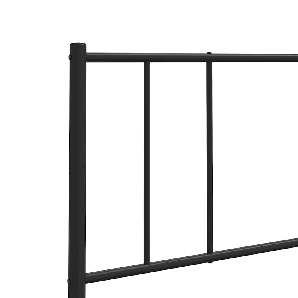 vidaXL Metalowe wymienne wezgłowie, czarne, 140 cm