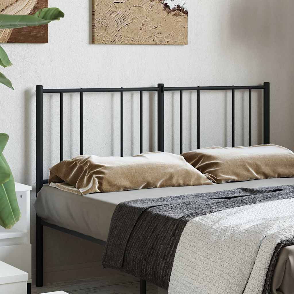 vidaXL Metalowe wymienne wezgłowie, czarne, 140 cm