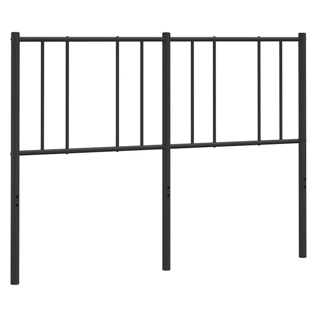 vidaXL Metalowe wymienne wezgłowie, czarne, 150 cm