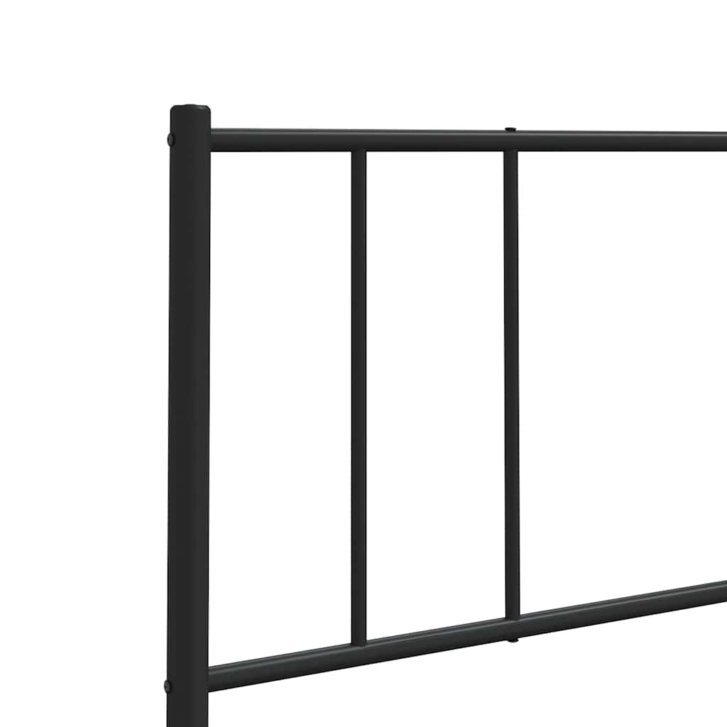 vidaXL Metalowe wymienne wezgłowie, czarne, 150 cm