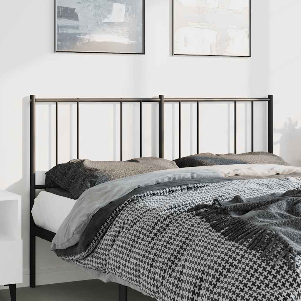 vidaXL Metalowe wymienne wezgłowie, czarne, 150 cm