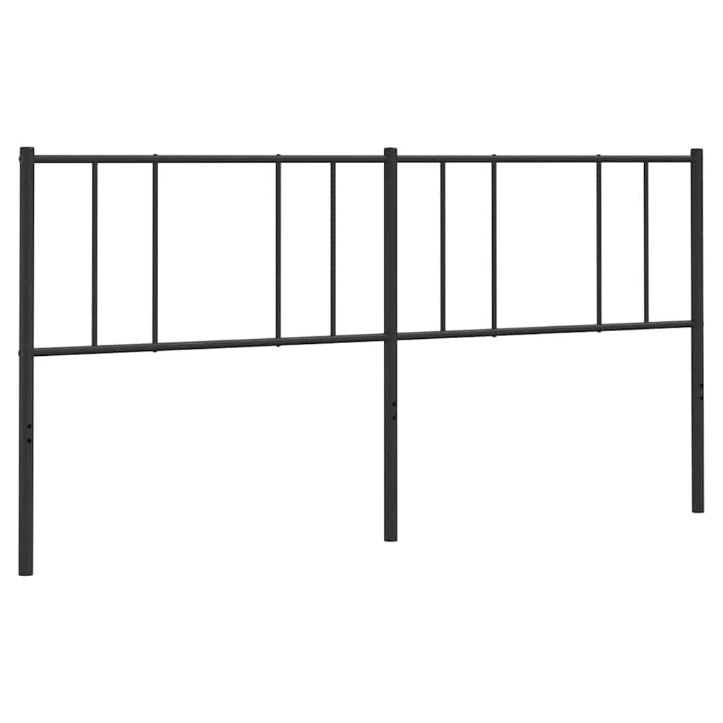 vidaXL Metalowe wymienne wezgłowie, czarne, 180 cm