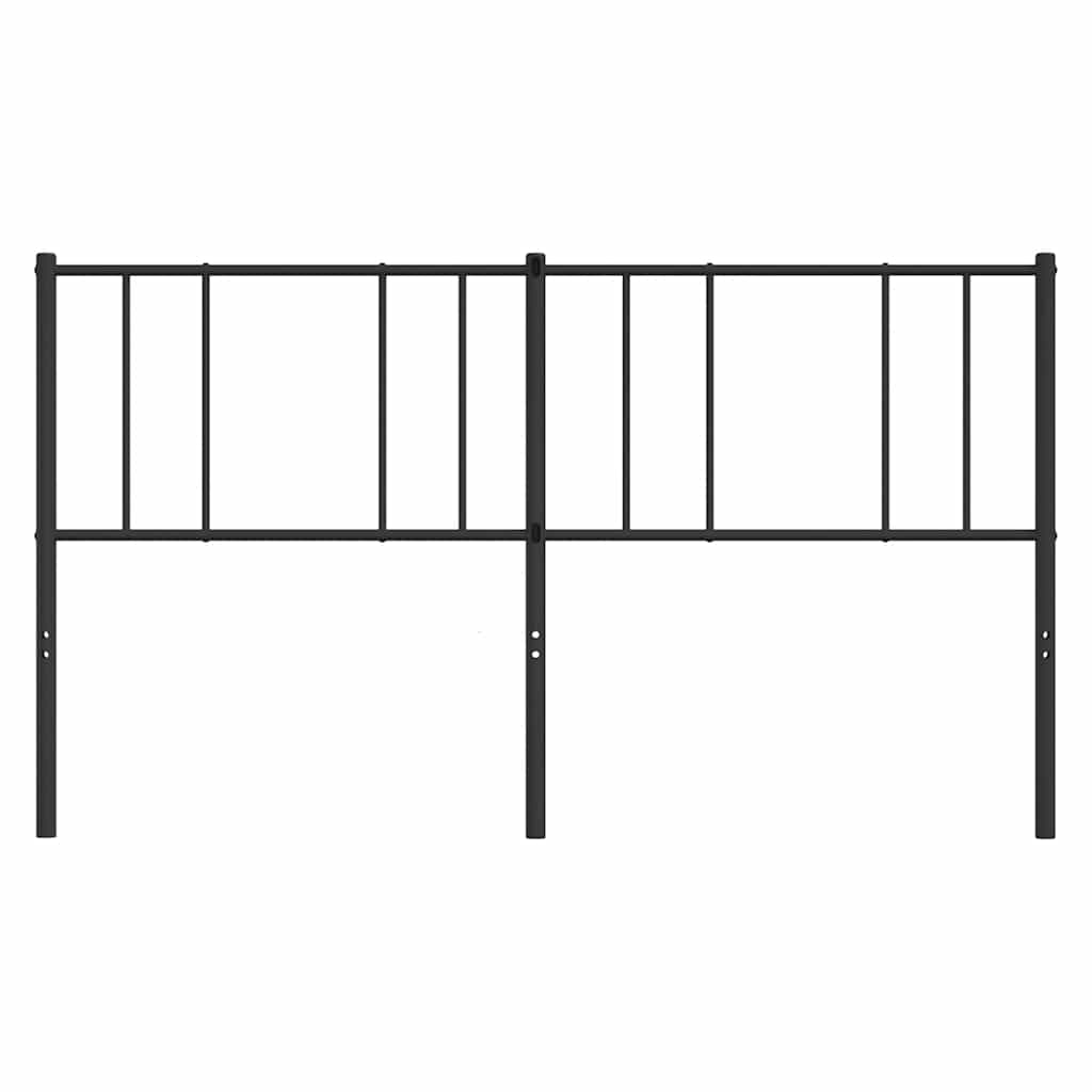 vidaXL Metalowe wymienne wezgłowie, czarne, 180 cm