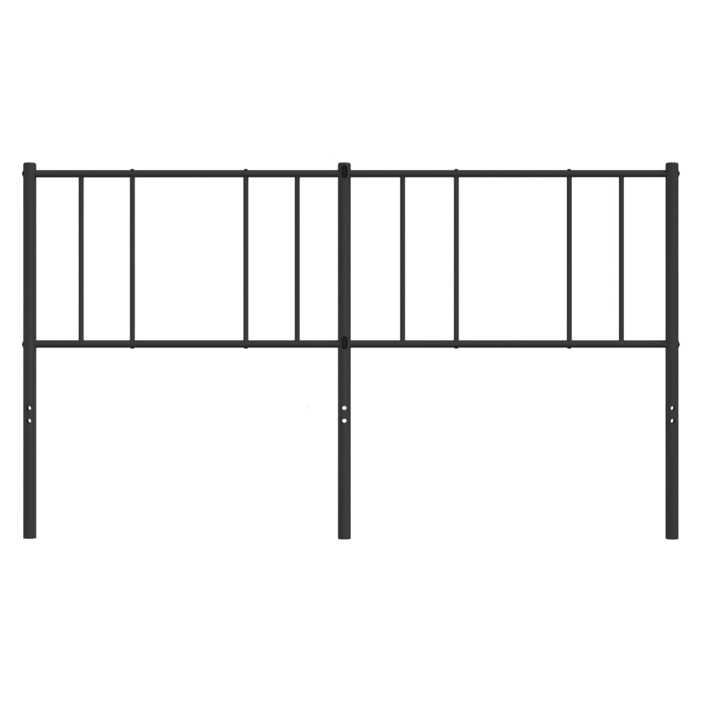 vidaXL Metalowe wymienne wezgłowie, czarne, 200 cm