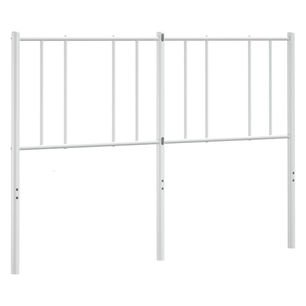 vidaXL Metalowe wymienne wezgłowie, białe, 135 cm
