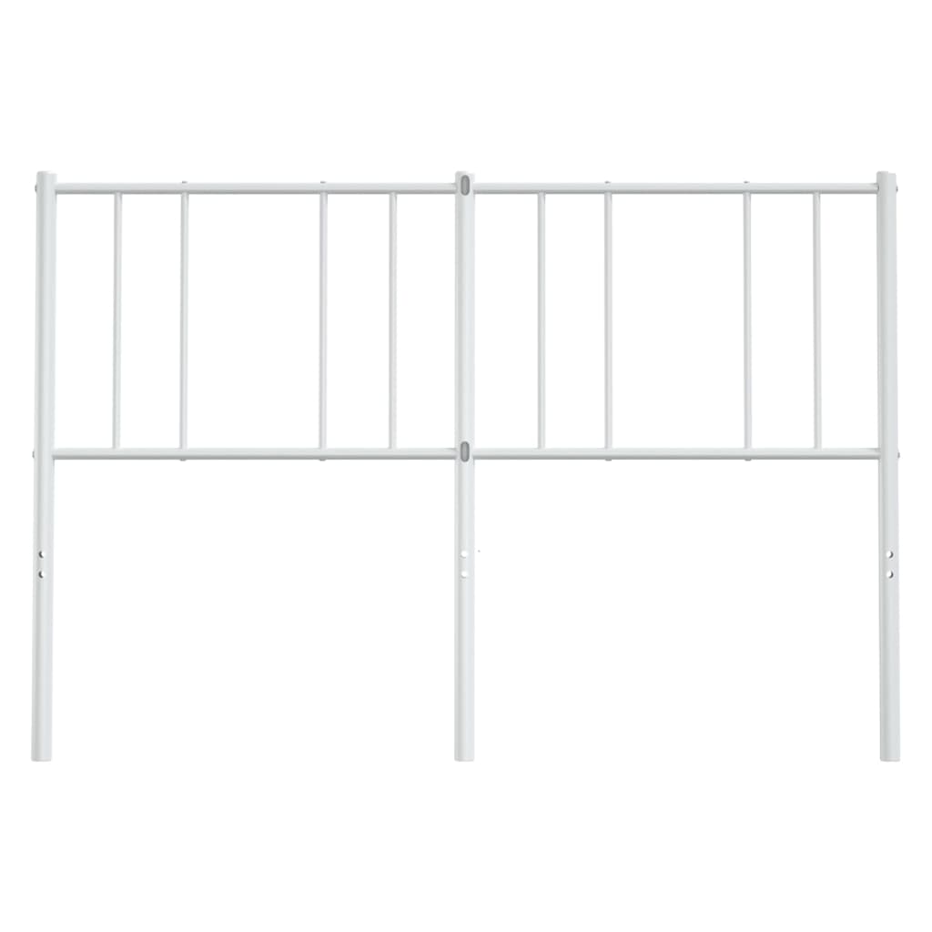 vidaXL Metalowe wymienne wezgłowie, białe, 135 cm