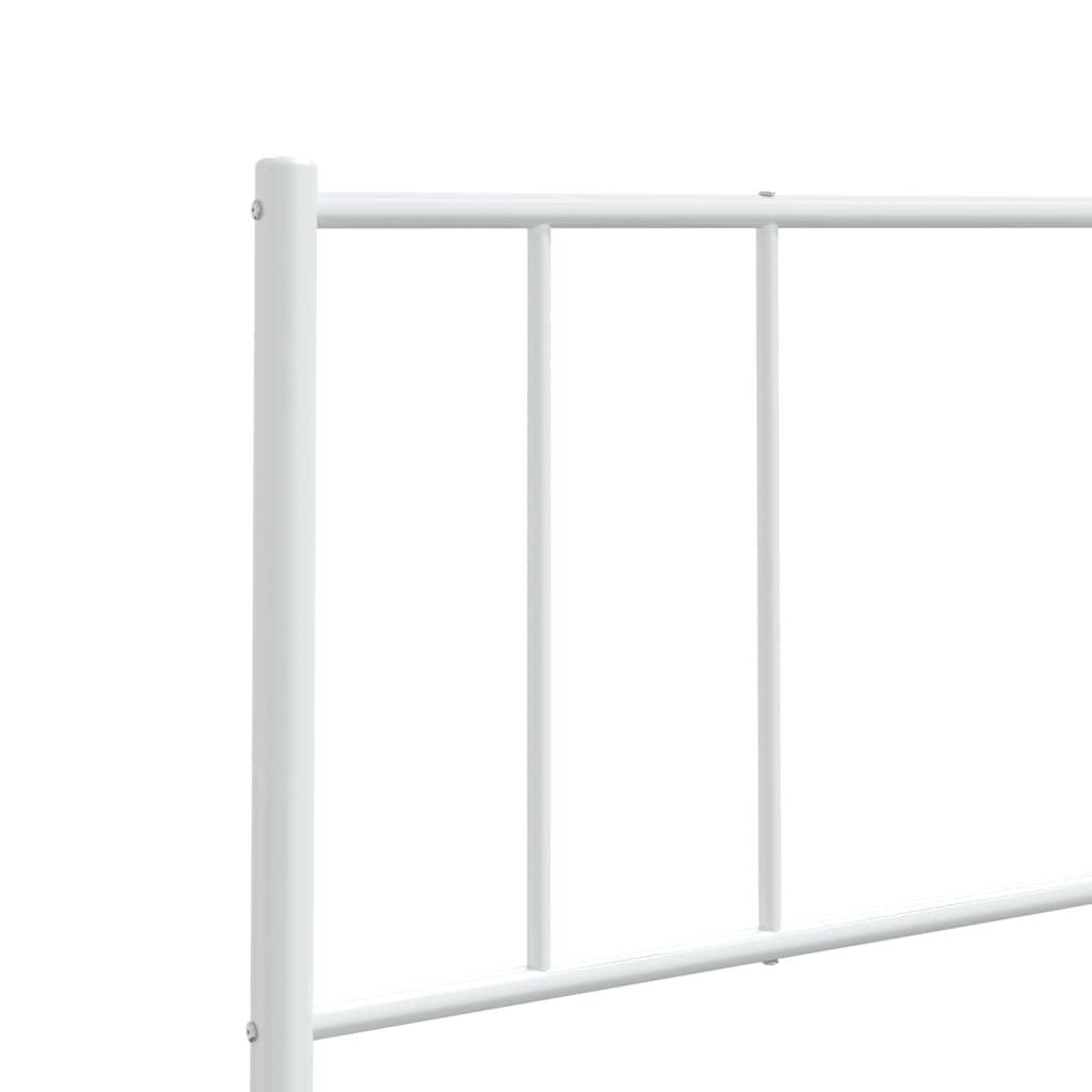 vidaXL Metalowe wymienne wezgłowie, białe, 135 cm