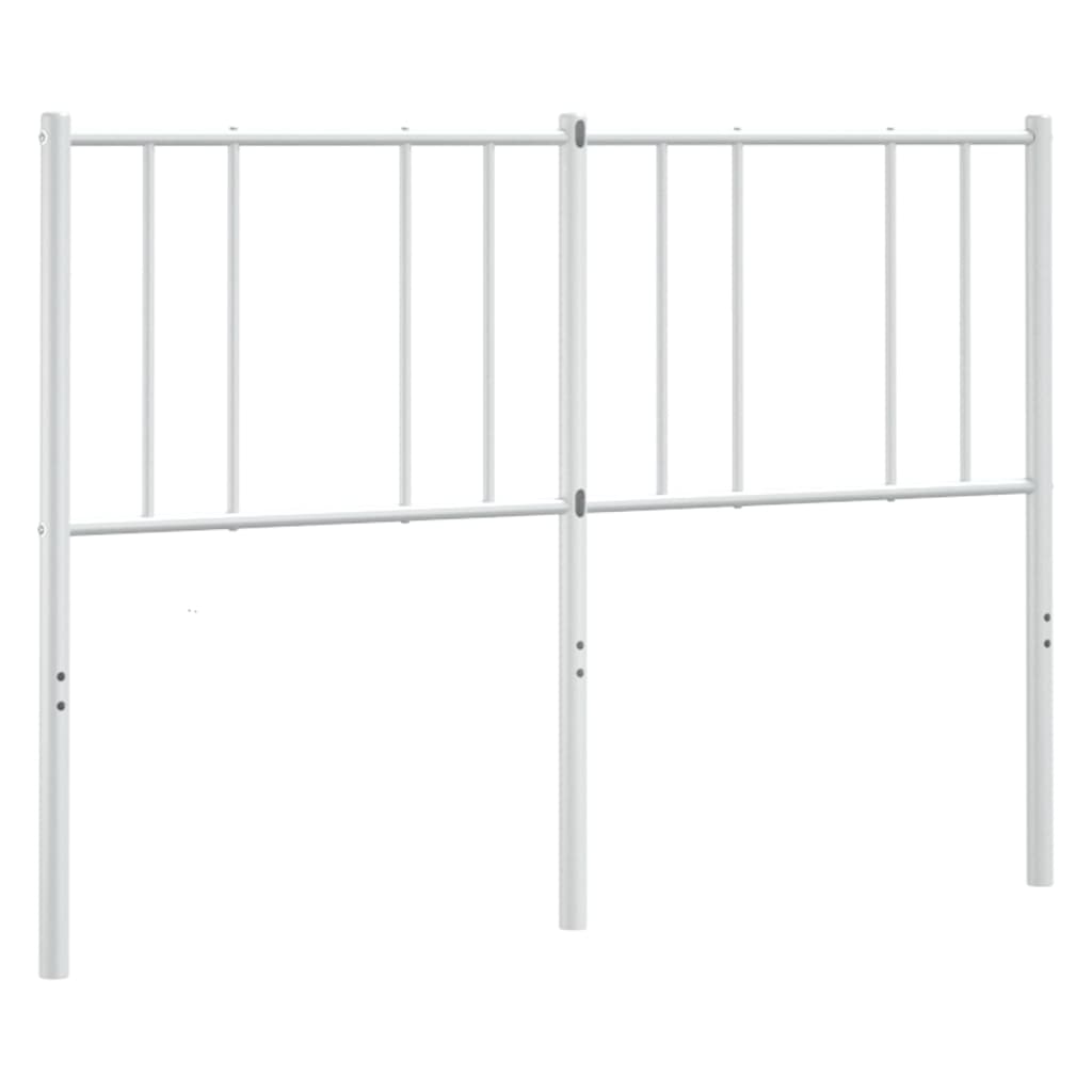 vidaXL Metalowe wymienne wezgłowie, białe, 150 cm
