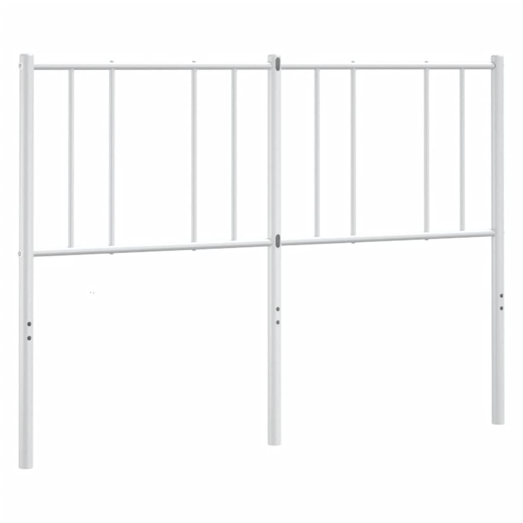 vidaXL Metalowe wymienne wezgłowie, białe, 160 cm