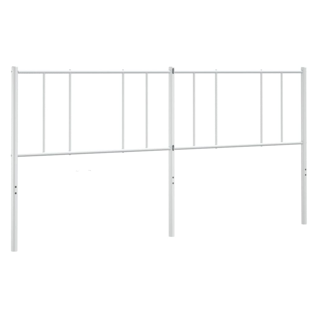 vidaXL Metalowe wymienne wezgłowie, białe, 200 cm