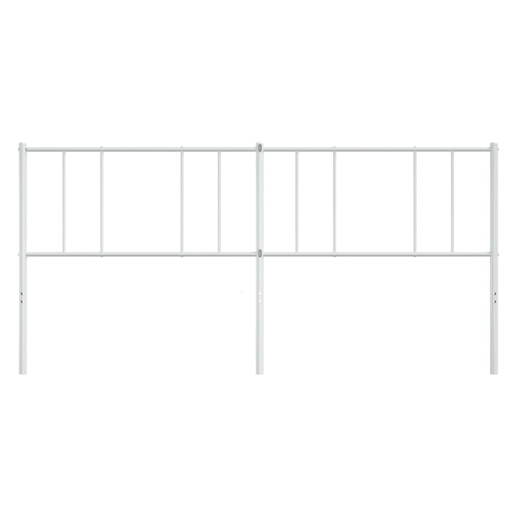 vidaXL Metalowe wymienne wezgłowie, białe, 200 cm