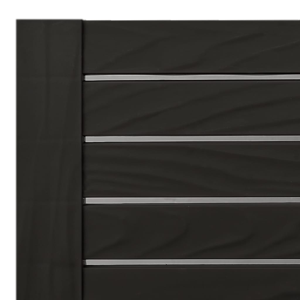 vidaXL Leżak, czarny, 155x58x83 cm, polipropylen