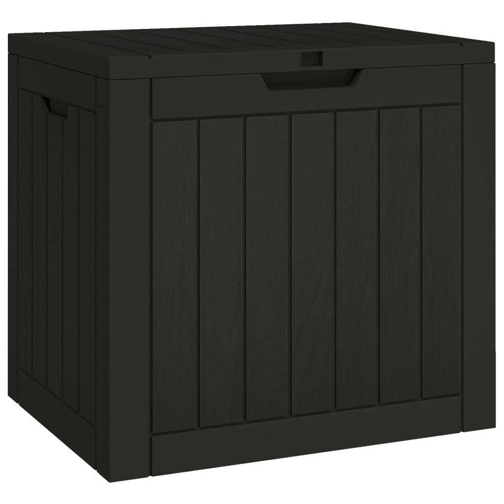 vidaXL Skrzynia ogrodowa, czarna, 55,5x43x53 cm, polipropylen