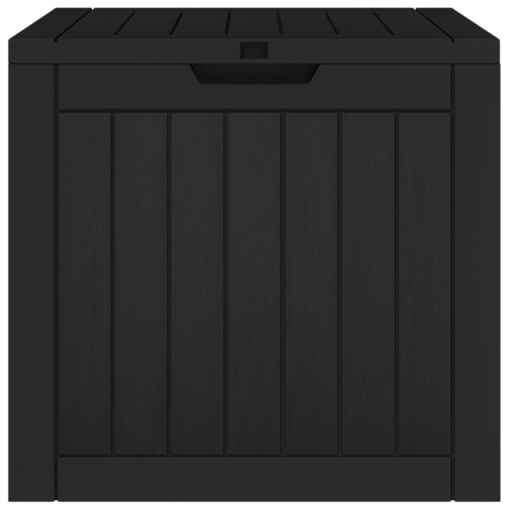 vidaXL Skrzynia ogrodowa, czarna, 55,5x43x53 cm, polipropylen