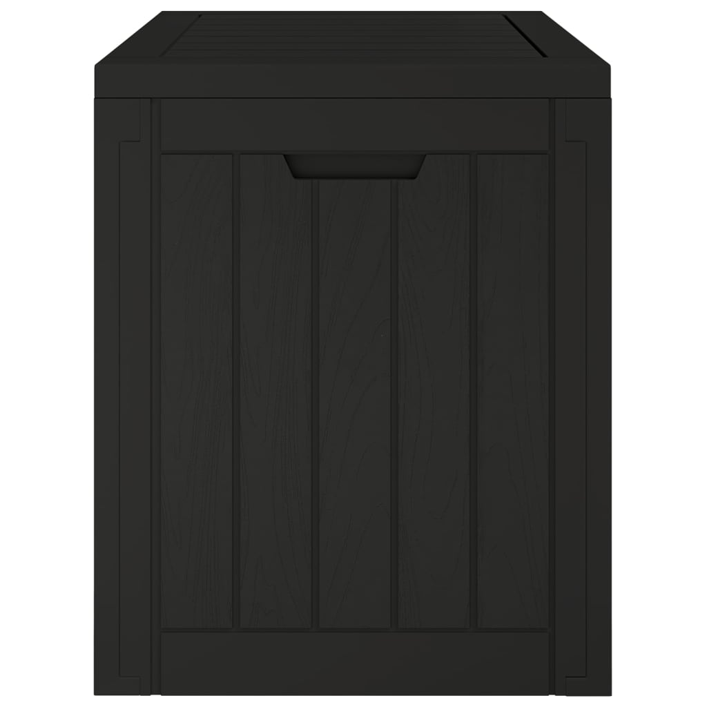 vidaXL Skrzynia ogrodowa, czarna, 55,5x43x53 cm, polipropylen