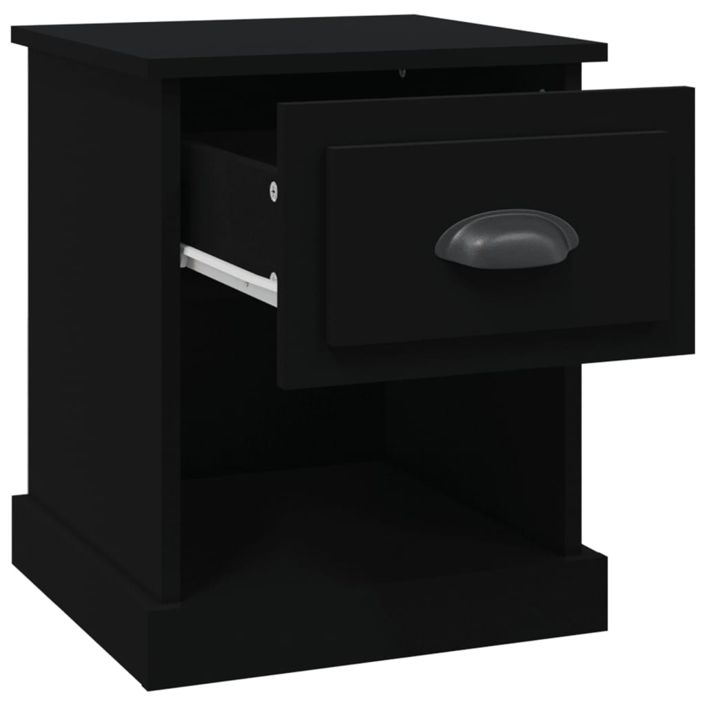 vidaXL Szafki nocne, 2 szt., czarne, 39x39x47,5 cm