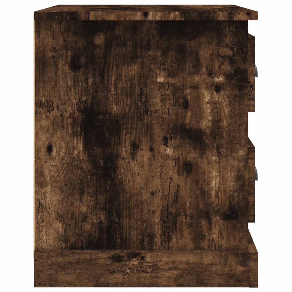 vidaXL Szafki nocne, 2 szt., przydymiony dąb, 39x39x47,5 cm