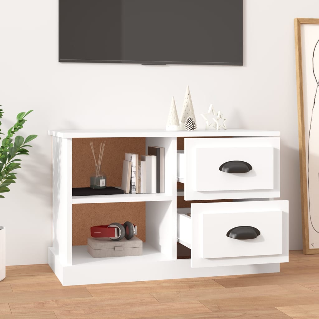 vidaXL Szafka pod TV, biała, 73x35,5x47,5 cm, materiał drewnopochodny