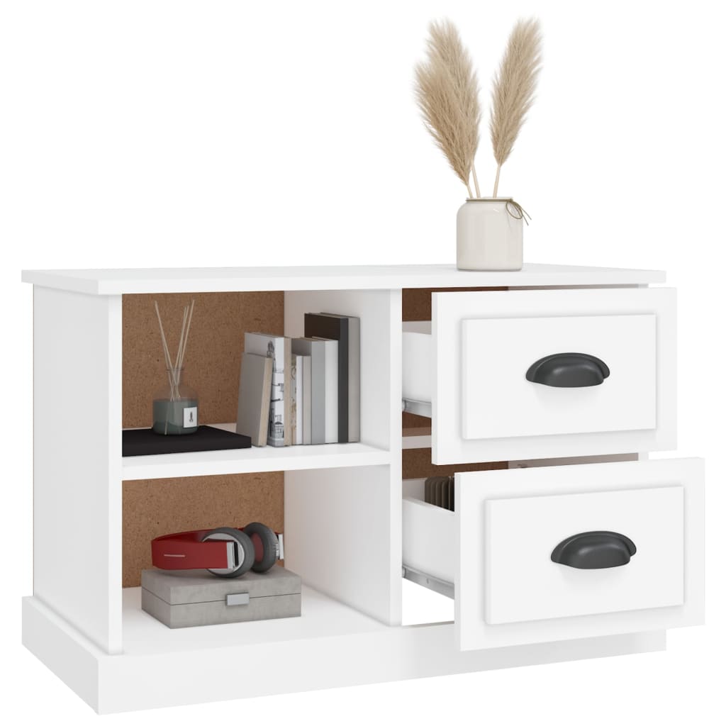 vidaXL Szafka pod TV, biała, 73x35,5x47,5 cm, materiał drewnopochodny