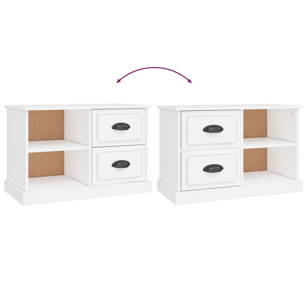 vidaXL Szafka pod TV, biała, 73x35,5x47,5 cm, materiał drewnopochodny