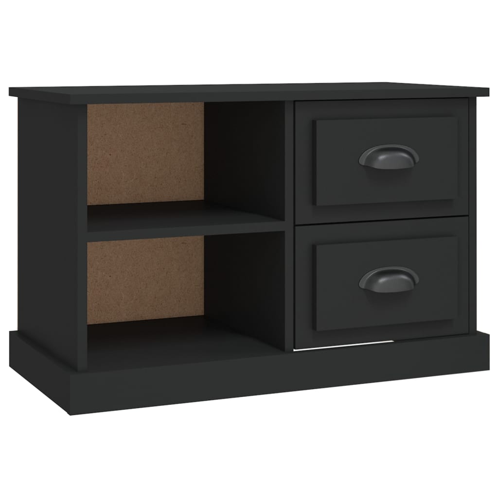vidaXL Szafka pod TV, czarna, 73x35,5x47,5 cm, materiał drewnopochodny