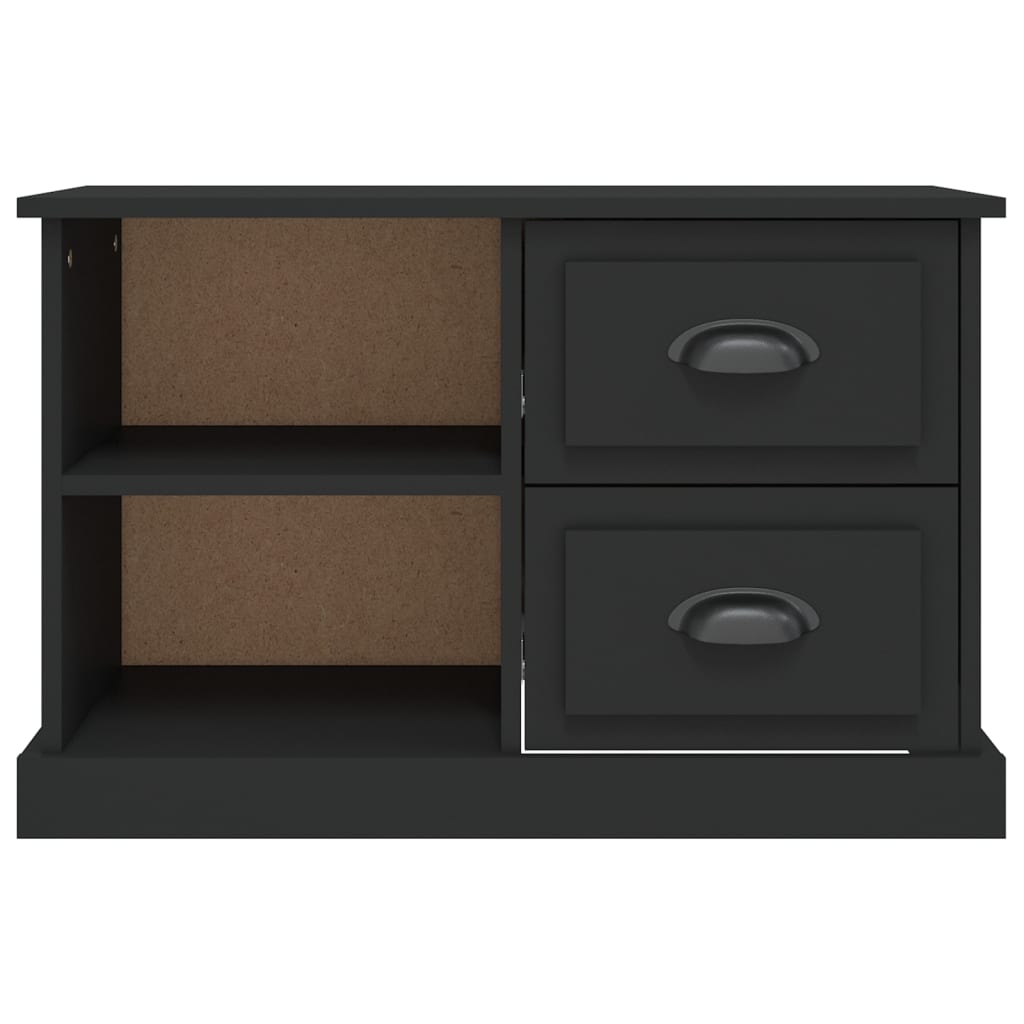 vidaXL Szafka pod TV, czarna, 73x35,5x47,5 cm, materiał drewnopochodny