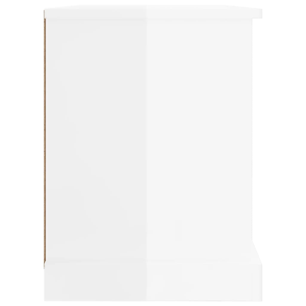 vidaXL Szafka pod TV, biała na wysoki połysk, 73x35,5x47,5 cm