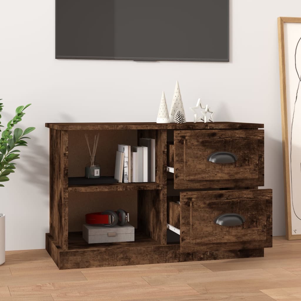 vidaXL Szafka pod TV, przydymiony dąb, 73x35,5x47,5 cm