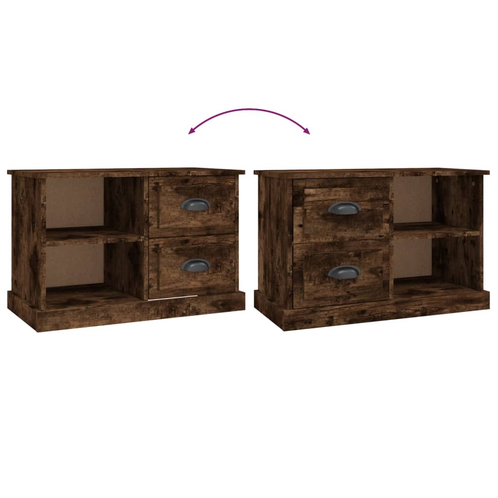vidaXL Szafka pod TV, przydymiony dąb, 73x35,5x47,5 cm