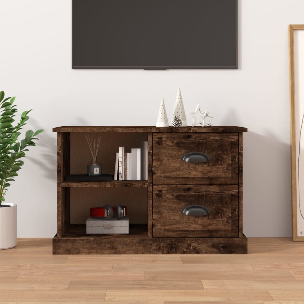 vidaXL Szafka pod TV, przydymiony dąb, 73x35,5x47,5 cm
