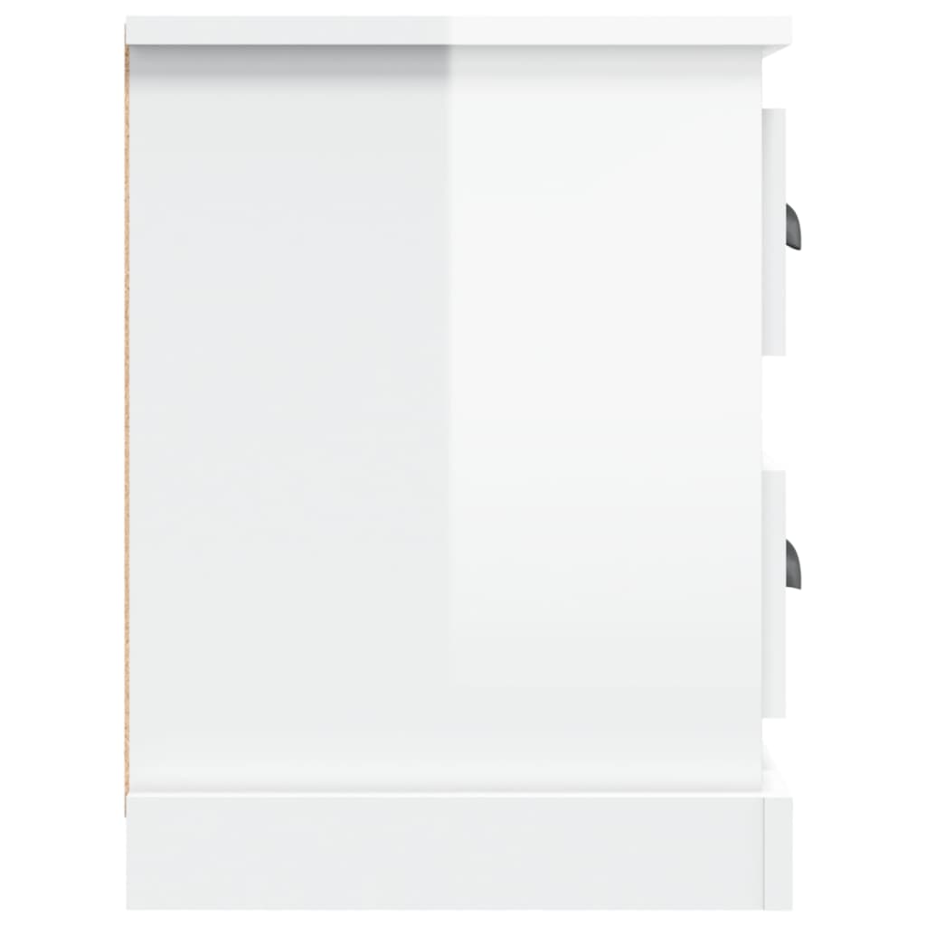 vidaXL Szafka pod TV, wysoki połysk, biała, 102x35,5x47,5 cm