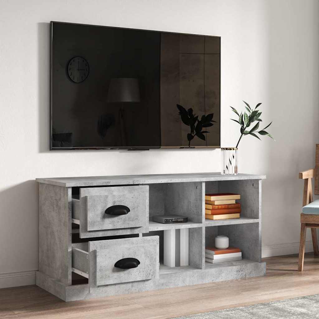 vidaXL Szafka pod TV, szarość betonu, 102x35,5x47,5 cm