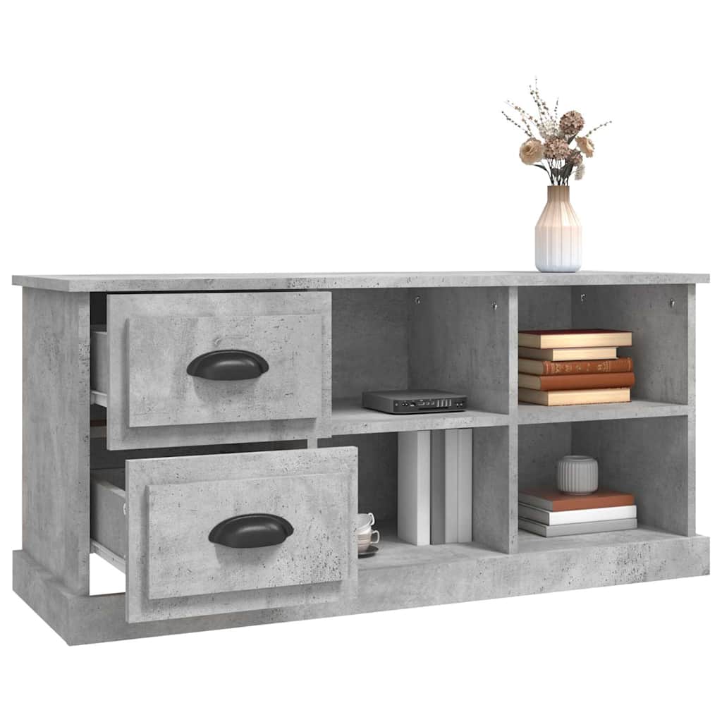 vidaXL Szafka pod TV, szarość betonu, 102x35,5x47,5 cm