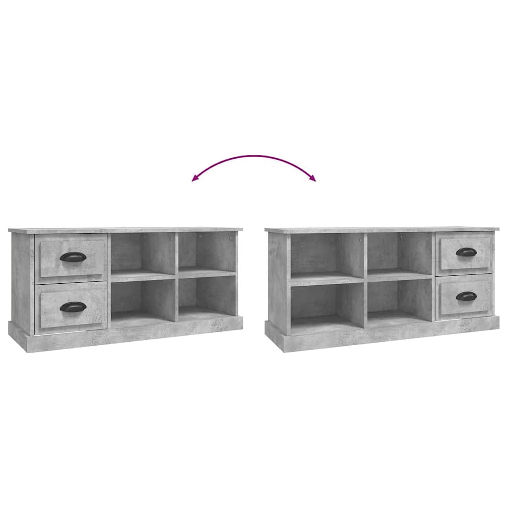 vidaXL Szafka pod TV, szarość betonu, 102x35,5x47,5 cm